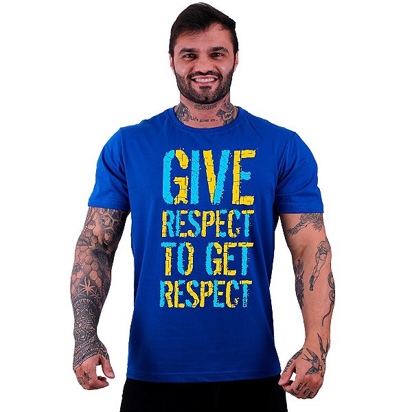 Camiseta Tradicional Masculina Manga Curta MXD Conceito Give Respect To Get Respect