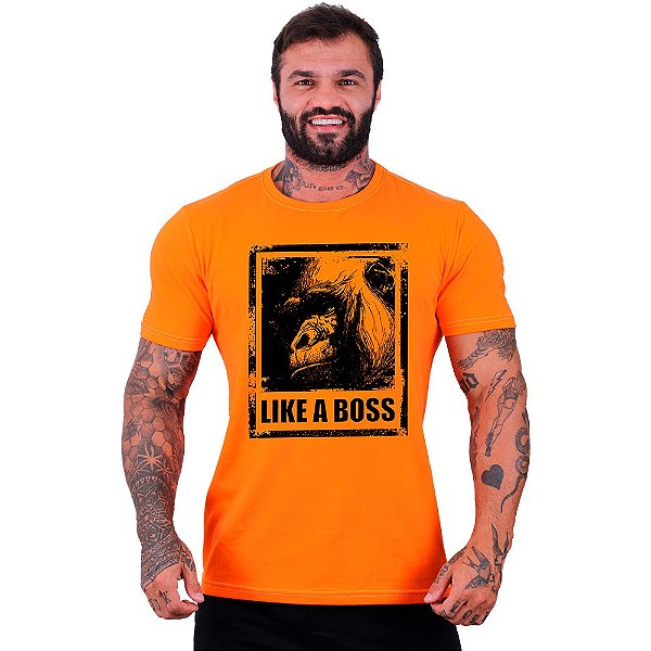 Camiseta Tradicional Manga Curta MXD Conceito Macaco Like A Boss