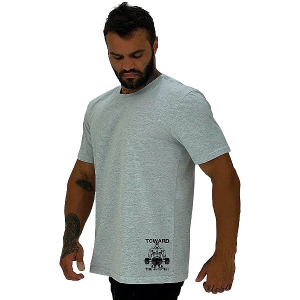 Camiseta Tradicional Masculina MXD Conceito Estampa Lateral Toward The Sinister