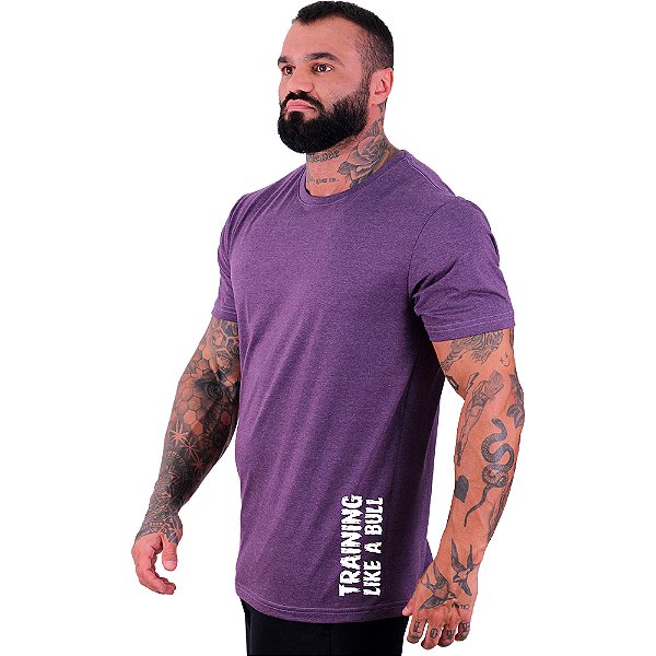 Camiseta Tradicional Masculina MXD Conceito Estampa Lateral Training Like a Bull