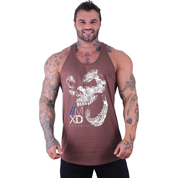 Regata Longline Masculina MXD Conceito Caveira Gorila