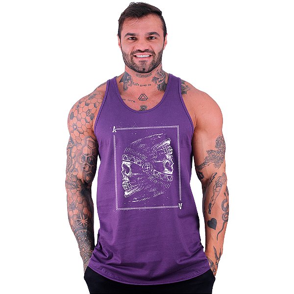 Regata Longline Masculina MXD Conceito Caveira Indígena