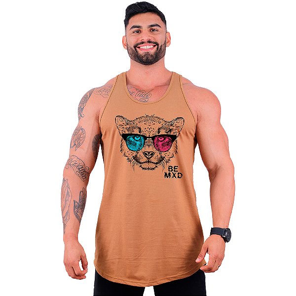 Regata Longline Masculina MXD Conceito Leopardo de Óculos