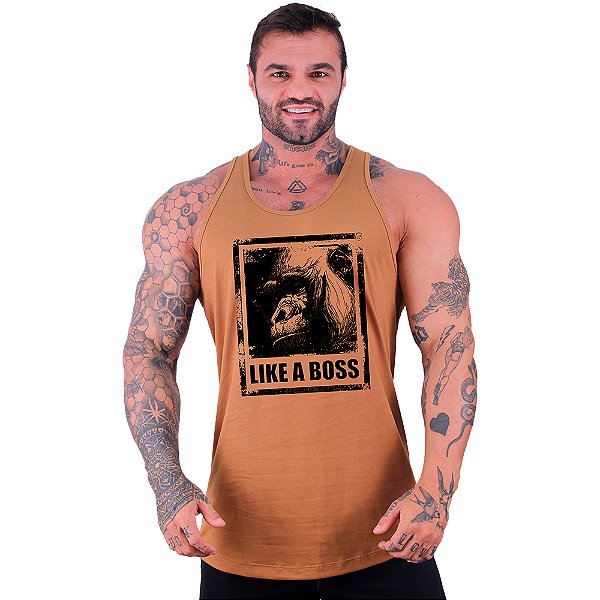 Regata Longline Masculina MXD Conceito Macaco Like a Boss