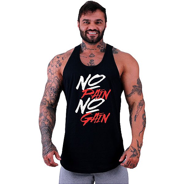 Regata Longline Masculina MXD Conceito No Pain No Gain