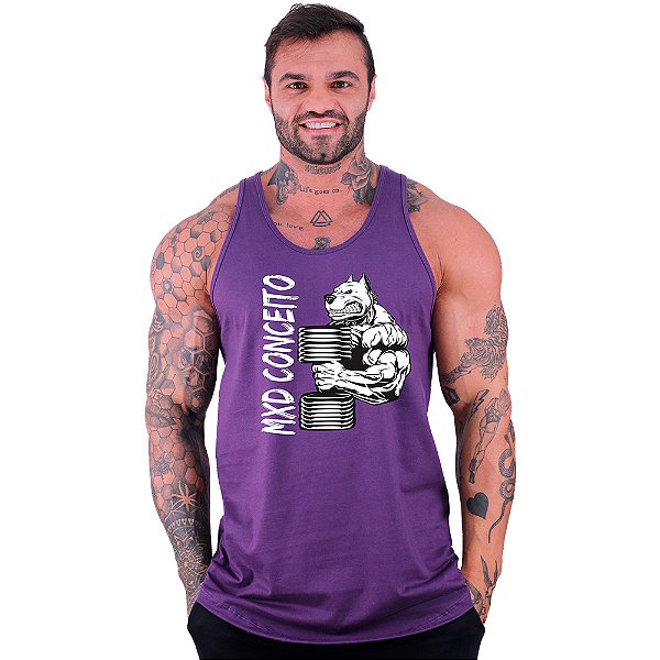 Regata Longline Masculina MXD Conceito Pitbull Bodybuilding