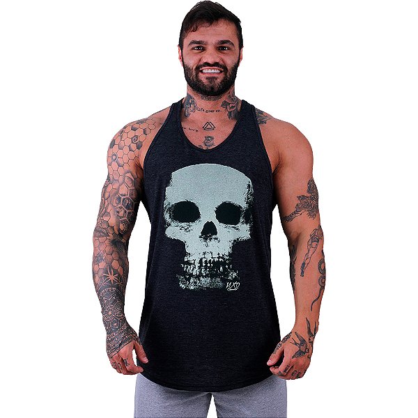 Regata Longline Masculina MXD Conceito Skull Caveira