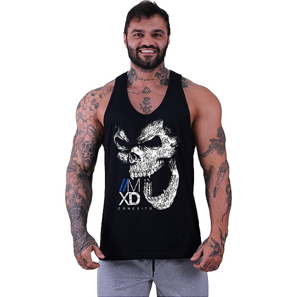 Regata Cavada Masculina MXD Conceito Monkey Skull