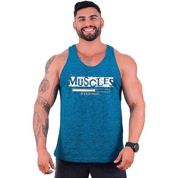 Regata Cavada Masculina MXD Conceito Muscles Please Wait