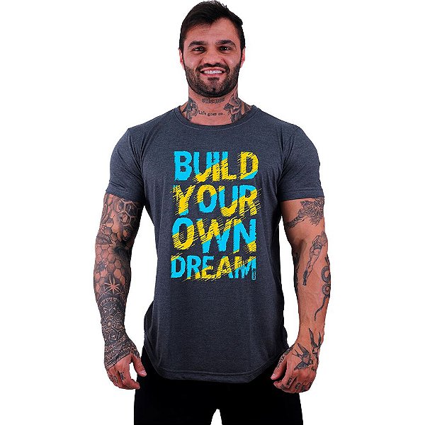 Camiseta Longline Manga Curta MXD Conceito Build Your Own Dream
