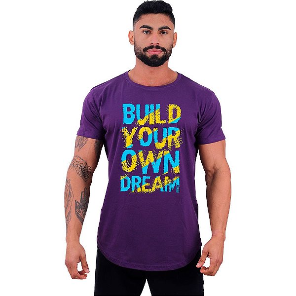 Camiseta Longline Manga Curta MXD Conceito Build Your Own Dream