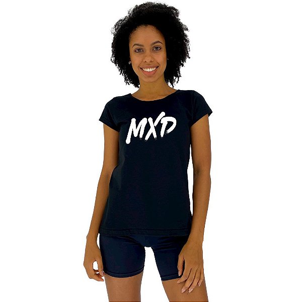 Camiseta Babylook Feminina MXD Conceito Logo MXD Treine Com Estilo