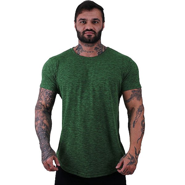 Camiseta Longline Ecológico 50/50 Algodão e Poliéster Masculina MXD Conceito Nuno Verde
