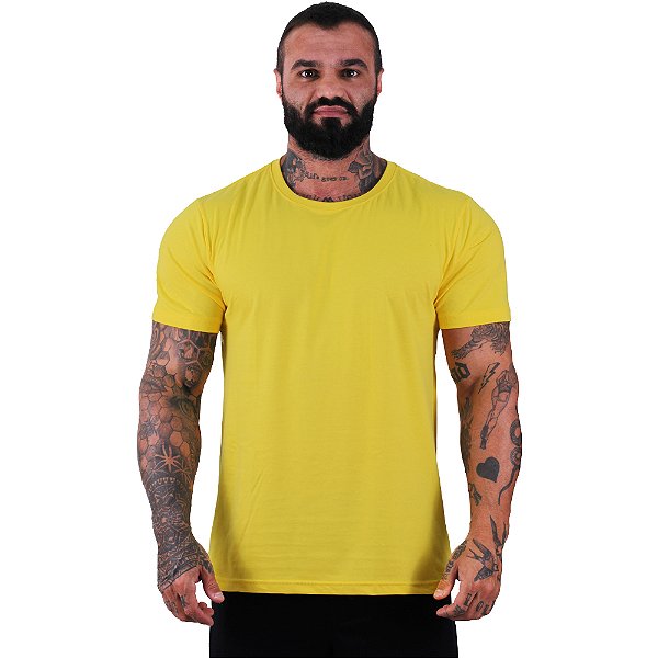 Camiseta Tradicional Masculina MXD Conceito Amarelo