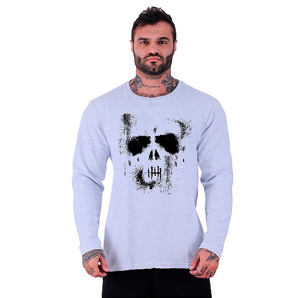 Camiseta Manga Longa Moletinho MXD Conceito Ghost Fantasma