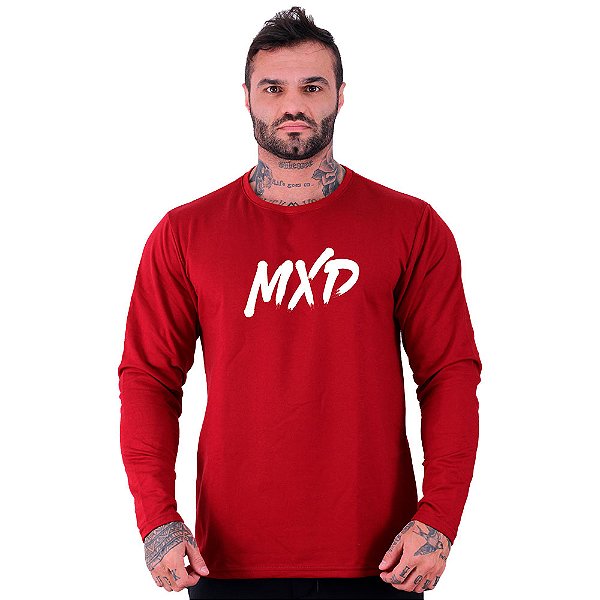 Camiseta Manga Longa Moletinho MXD Conceito Pincelado Básico