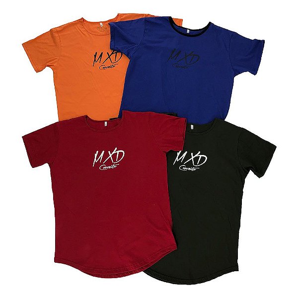 Kit 4 Camisetas Longline Sortidas MXD Conceito Limitada