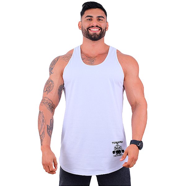 Regata Longline Masculina MXD Conceito Estampa Lateral Toward The Sinister