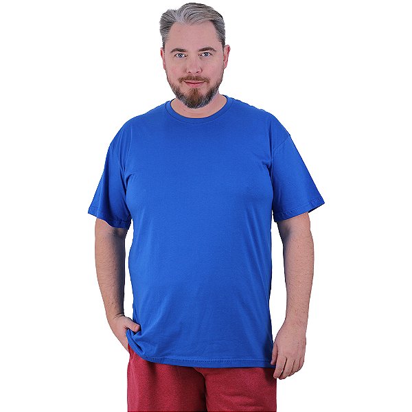 Camiseta Plus Size Tradicional Manga Curta MXD Conceito Azul