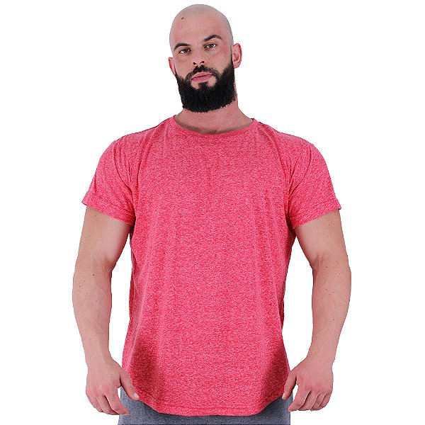 Camiseta Longline BENETTON Masculina MXD Conceito Vermelho Claro