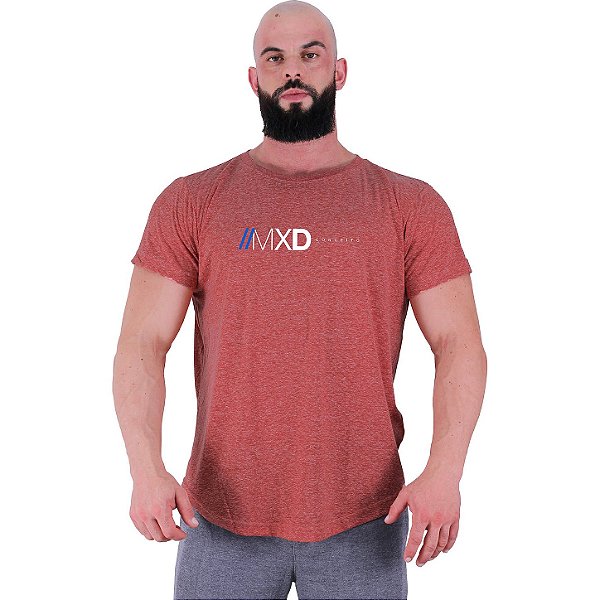 Camiseta Longline BENETTON Masculina MXD Conceito Marrom/Laranja