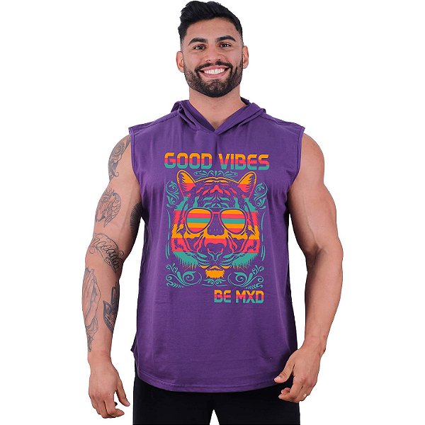 Regata Machão com Capuz Longline MXD Conceito Good Vibes