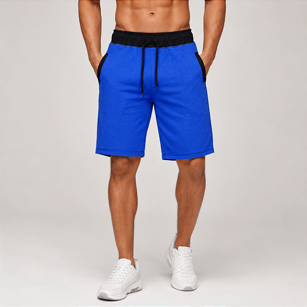 Bermuda Masculina Moletom MXD Conceito Azul Céu
