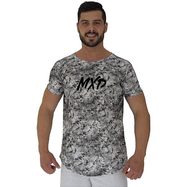 Camiseta Longline Masculina MXD Conceito Nuvens Negras