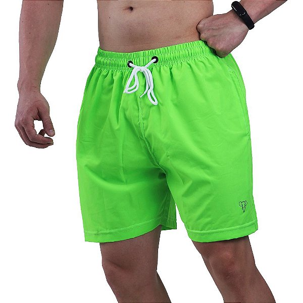 Shorts Tactel Masculino Marphim Verde Flúor