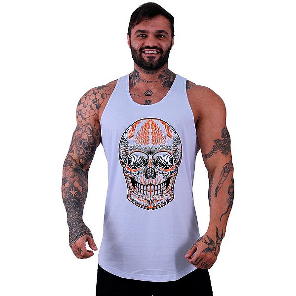 Regata Longline Masculina MXD Conceito Caveira Sorriso Radiante