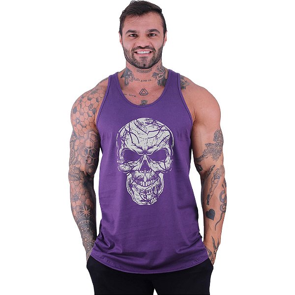 Regata Longline Masculina MXD Caveira Estilhaços