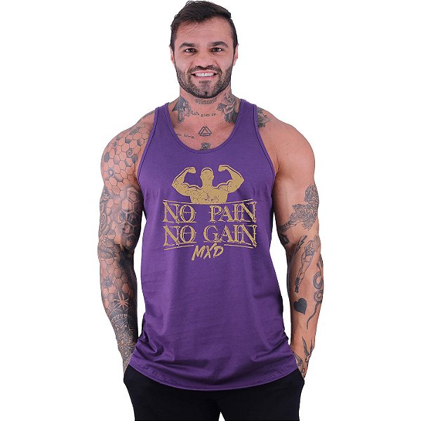 Regata Longline Masculina MXD Conceito No Pain No Gain Strong