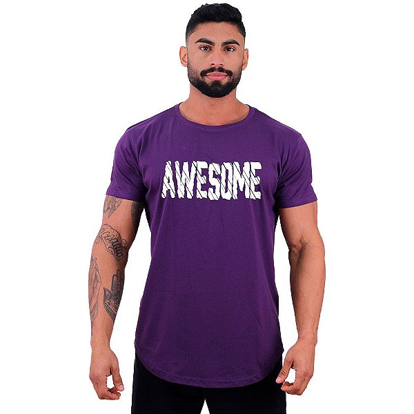 Camiseta Longline Masculina Manga Curta MXD Conceito Awesome