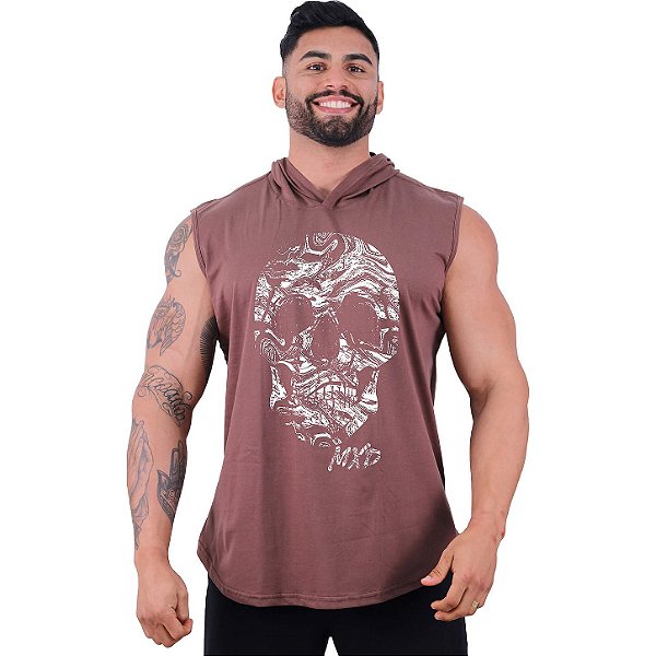 Regata Machão com Capuz Longline MXD Conceito Caveira Liquida