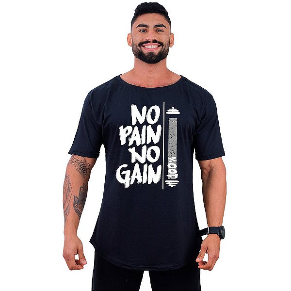 Camiseta Morcegão Masculina MXD Conceito No Pain No Gain 100%