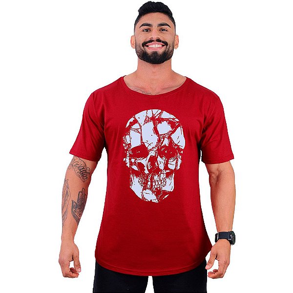 Camiseta Morcegão Masculina MXD Conceito Caveira Estilhaços