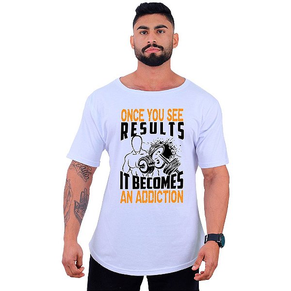 Camiseta Morcegão Masculina MXD Conceito Once You See Results It Becomes An Addiction