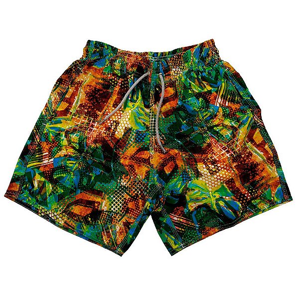 Short Praia Diferenciado Masculino MXD Conceito Psicodélico