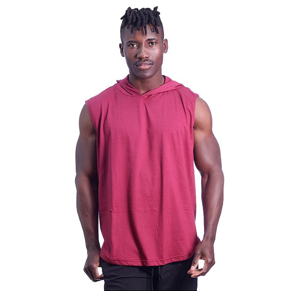 Regata Machão com Capuz Longline MXD Conceito 100% Algodão Bordo