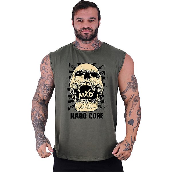 Regata Machão Longline Sem Manga MXD Conceito Caveira Hardcore