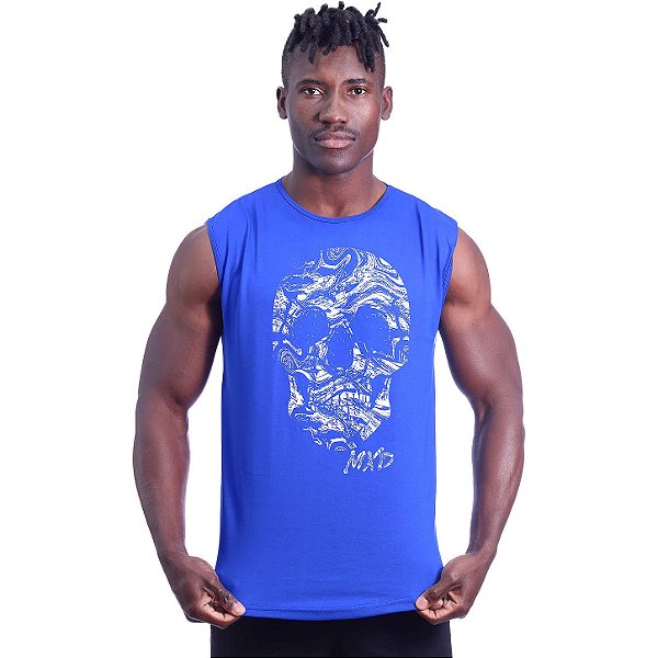 Regata Machão Longline Sem Manga MXD Conceito Caveira Distorcida