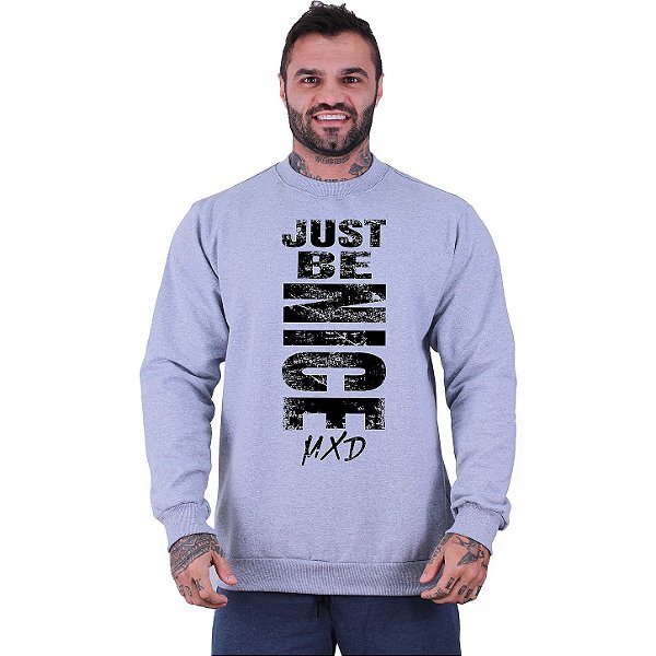 Blusa Moletom Basic Masculina MXD Conceito Sem Touca Just Be Nice NYC