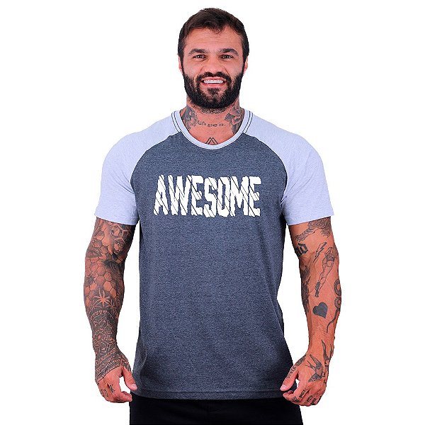 Camiseta Tradicional Masculina MXD Conceito Awesome
