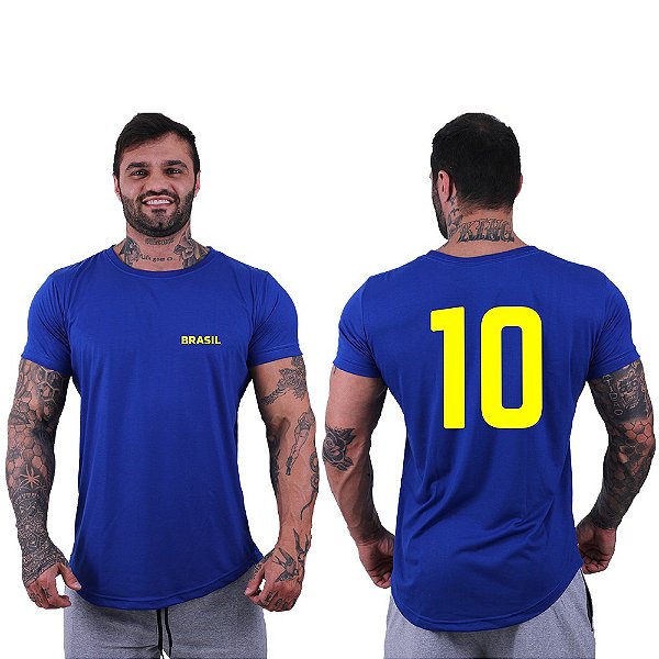 Camiseta Longline Masculina MXD Conceito Brasil e Número Dez