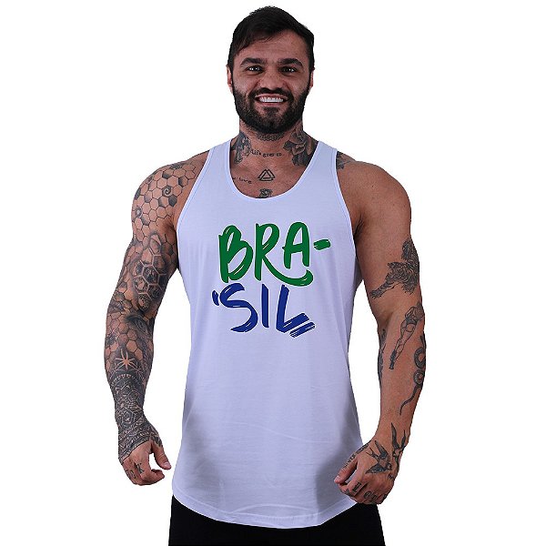 Regata Longline Masculina MXD Conceito Brasil Pincelado