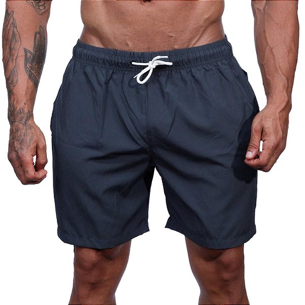 Short Tactel Elastic Masculino MXD Conceito 2 Bolsos Laterais Chumbo