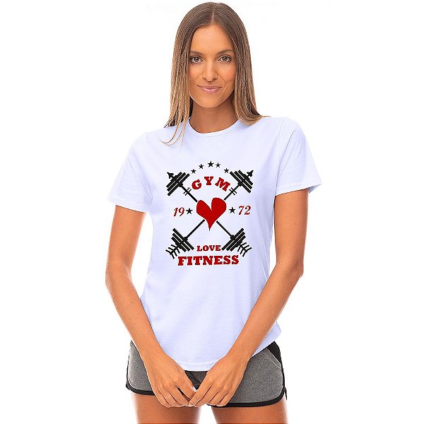 Camiseta Longline Feminina MXD Conceito Gym Love Fitness