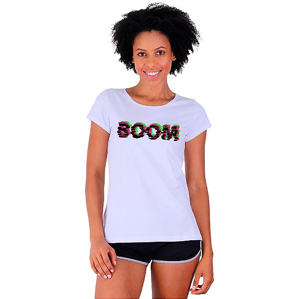 Camiseta Babylook Feminina MXD Conceito BOOM