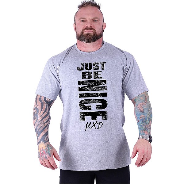 Camiseta Tradicional Estampada Plus Size Curta MXD Conceito Just Be Nice