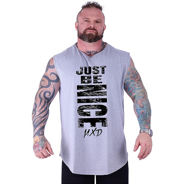 Regata Machão Longline Estampada Sem Manga Plus Size MXD Conceito Just Be Nice